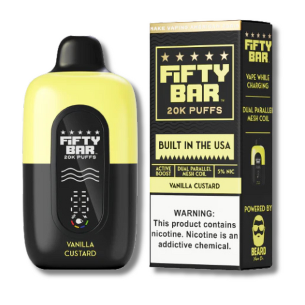 Fifty Bar 20K Disposable Vape Black Series Edition - Dessert Flavors - VapeDZ online delivery Fifty Bar 20K Disposable Vape Black Series Edition - Dessert Flavors - VapeDZ online delivery