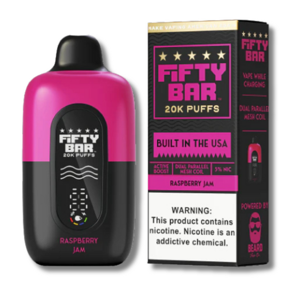 Fifty Bar 20K Disposable Vape Black Series Edition - Dessert Flavors