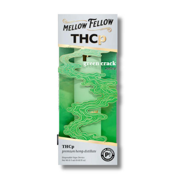 Mellow Fellow Half Gram THCP Disposable Vape Green Crack