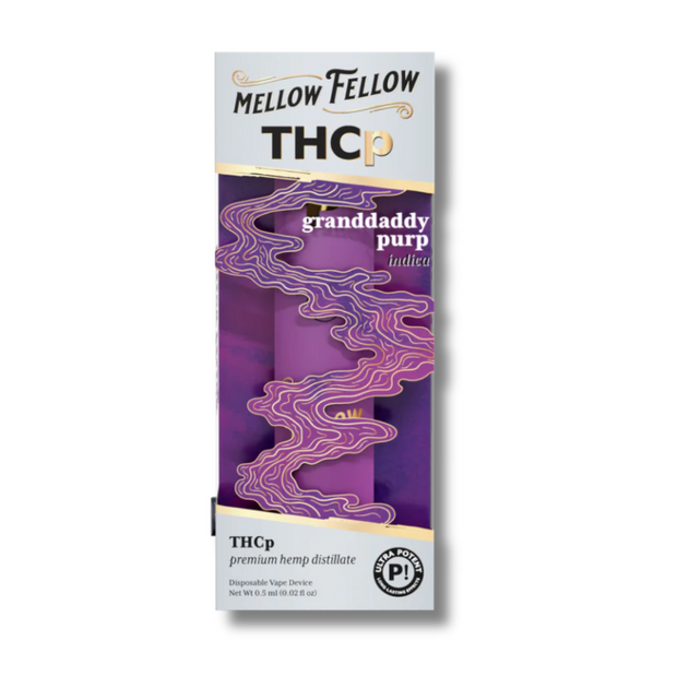 Mellow Fellow Half Gram THCP Disposable Vape Granddaddy Purp Strain