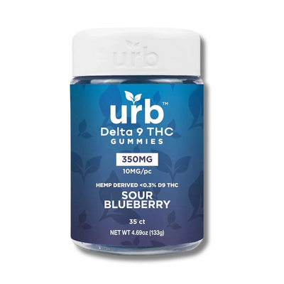 Urb Delta 9 THC Gummies 350MG Sour Blueberry