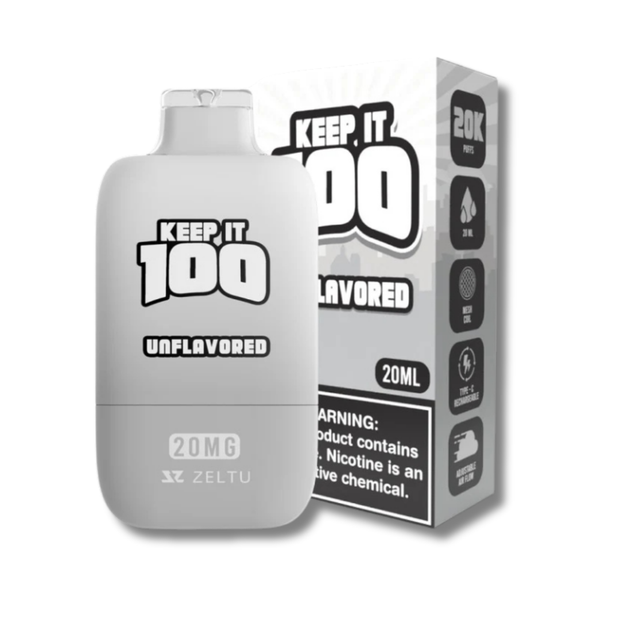 Keep It 100 20K Disposable Vape 2% - Unflavored Flavor
