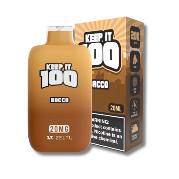 Keep It 100 20K Disposable Vape 2% - Bacco Flavor
