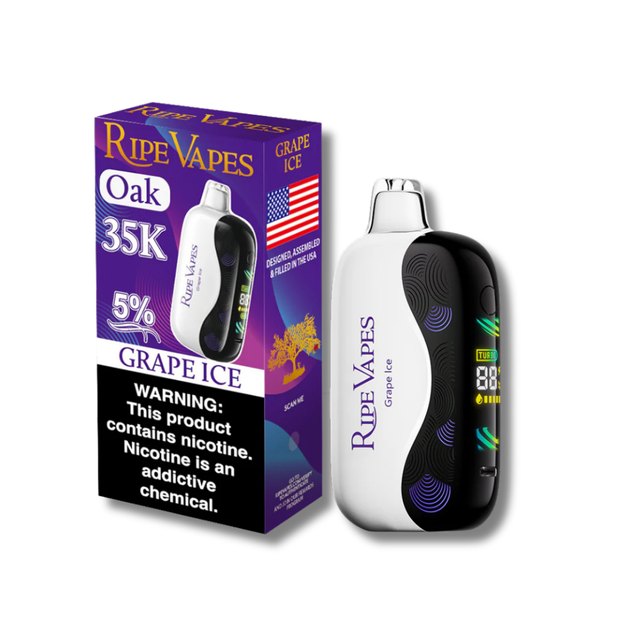Ripe Vapes Oak 35K Disposable Vape - Grape Ice Flavor