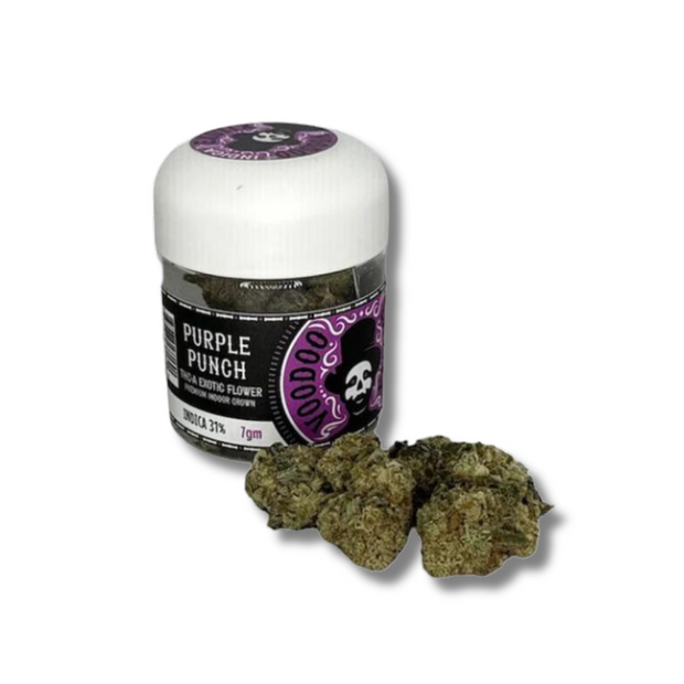 Voodoo Exotix Pure THCA Exotic Flower 7G Purple Punch Indica