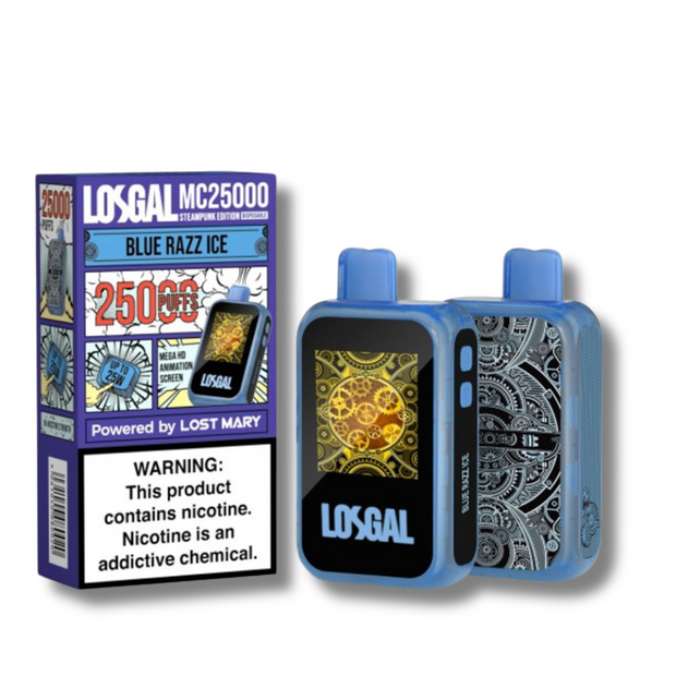 LosGal MC25000 Disposable Vape Powered By lost mary Blue Razz Ice