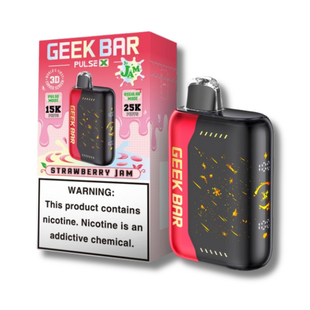 Geek Bar Pulse X 25K Disposable Jam Edition Strawberry Jam Flavor