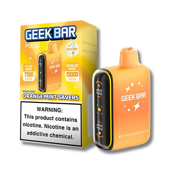 Geek Bar Pulse Savers Edition Disposable Vape 15K - Orange Mint Savers
