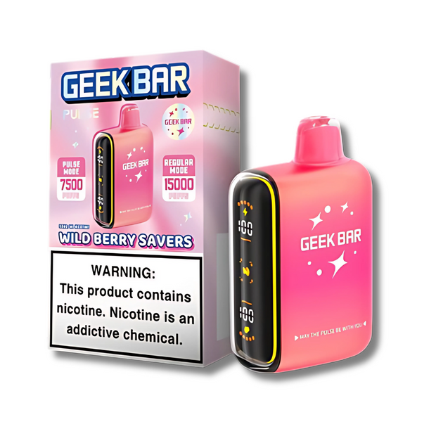 Geek Bar Pulse Savers Edition Disposable Vape 15K - Wild Berry Savers