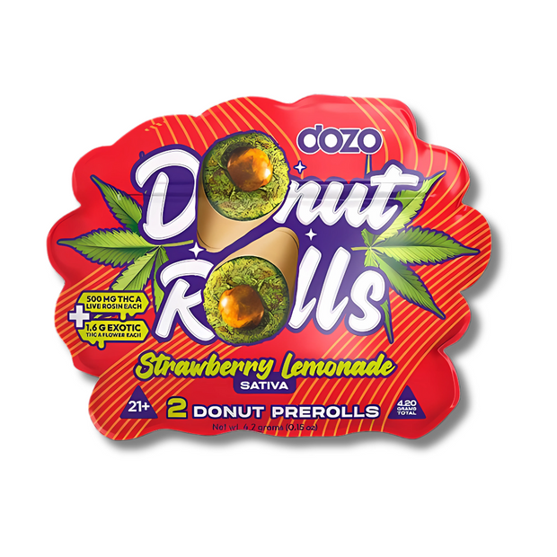 DOZO Donut Rolls THCA Pre Roll 4.2G - Strawberry Lemonade
