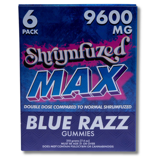 Shrumfuzed MAX Mushroom Gummies 6 Pack 9600MG - Blue Razz