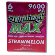 Shrumfuzed MAX Mushroom Gummies 6 Pack 9600MG - Strawmelon