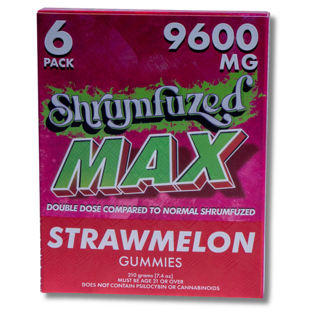Shrumfuzed MAX Mushroom Gummies 6 Pack 9600MG - Strawmelon