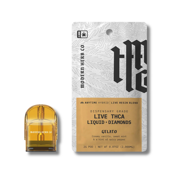 Modern Herb Co Liquid Diamonds THCA Pods 2G - Gelato Hybrid