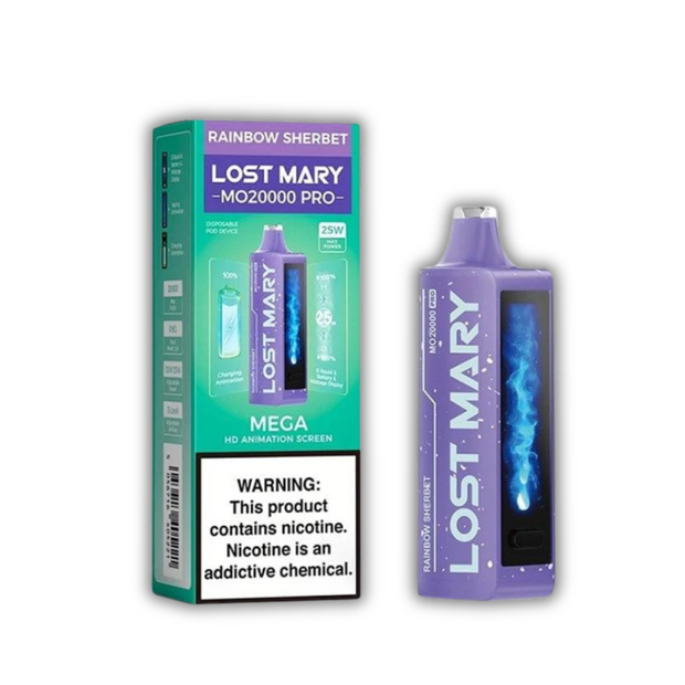 Lost Mary MO20000 Pro Disposable Vape Rainbow Sherbet Flavor