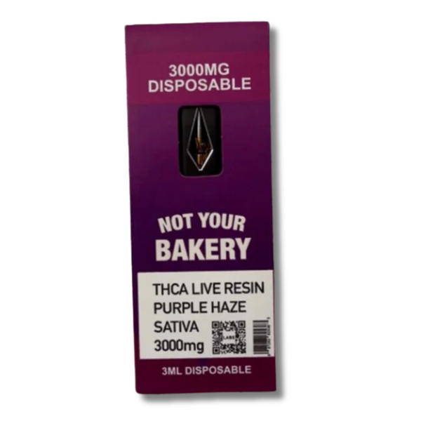 Not Your Bakery Live Resin THCA Disposable 3 Grams - Purple Haze