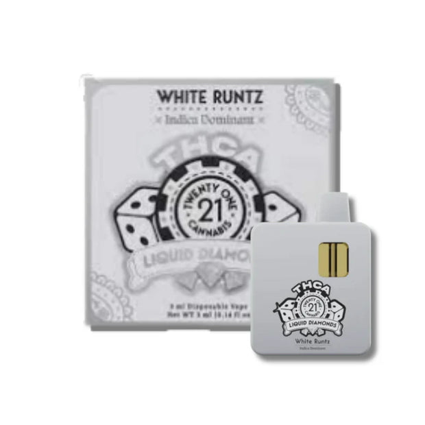 Twenty One Cannabis Liquid Diamonds 3G Disposable White Runtz Strain