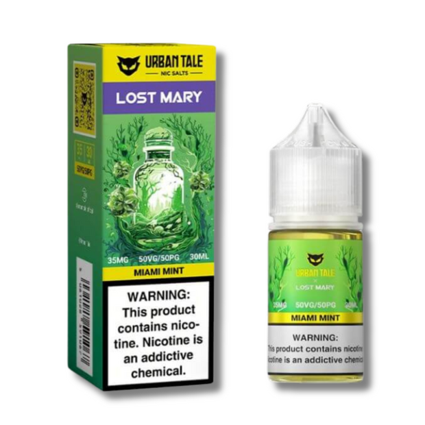 Urban Tale X Lost Mary Nicotine Salt Juice Miami Mint Flavor