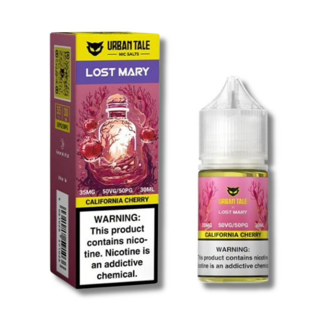 Urban Tale X Lost Mary Nicotine Salt Juice California Cherry Flavor 50mg